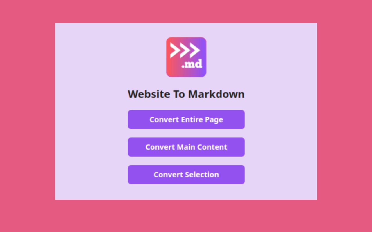 Website To Markdown